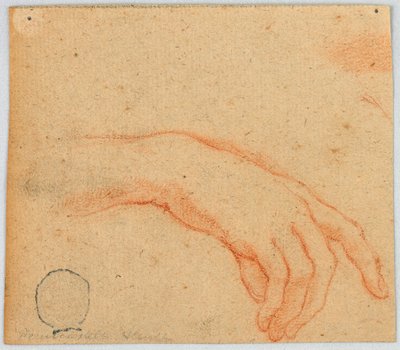 Schets van een Rechterhand door Unknown artist