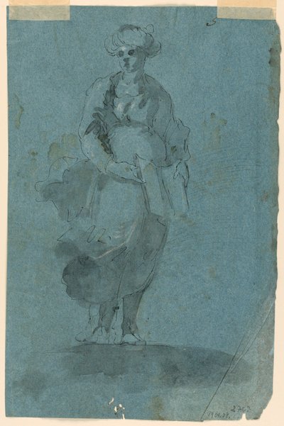 Schetsen A) Sibyl (?); B) St. Jan predikend door Unknown artist