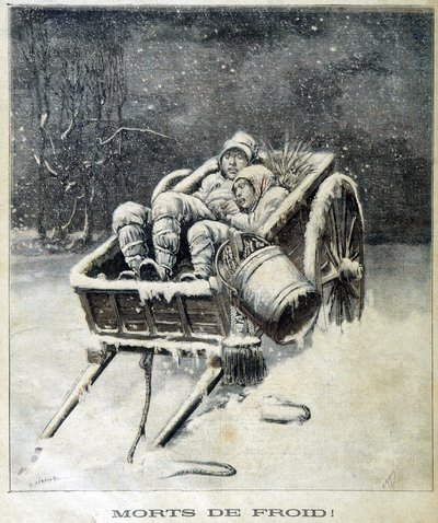 Kleine schoorsteen in de buurt van Fougères dood door vorst - in "Le Petity Journal" door Unknown artist