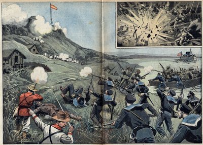 Spaans-Amerikaanse Oorlog of Cubaanse Onafhankelijkheidsoorlog (1868-1898) tussen Spanje en Noord-Amerika door Unknown artist