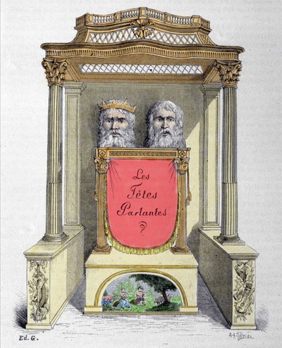 Sprekende hoofden, automaat van Abbe Mical door Unknown artist