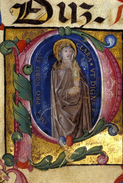 St. Claire. Stichter van de Orde van de Clarissen door Unknown artist