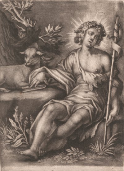 St. Johannes met het lam door Unknown artist