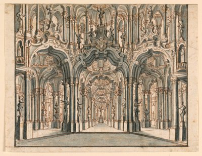 Toneelontwerp, Arcaden Paleishal door Unknown artist