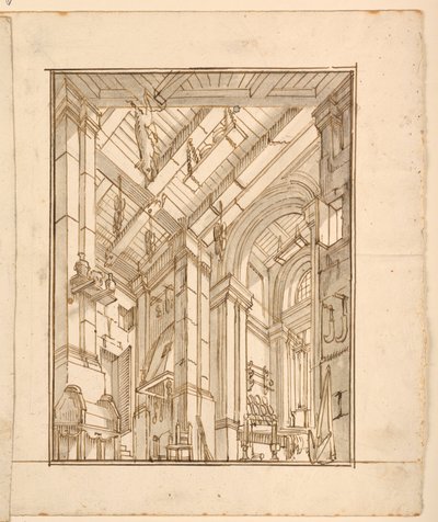 Toneelontwerp: Keukeninterieur door Unknown artist