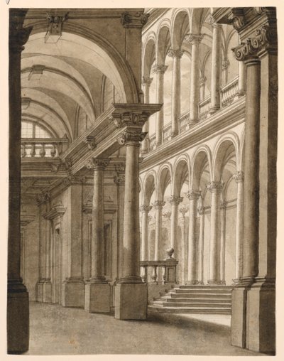 Toneelontwerp, Renaissance portiek door Unknown artist