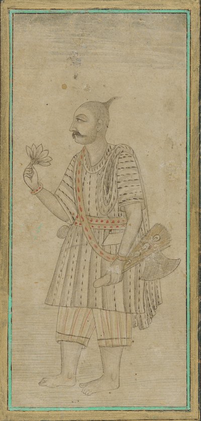 Staande figuur van een man, een sadhu door Unknown artist