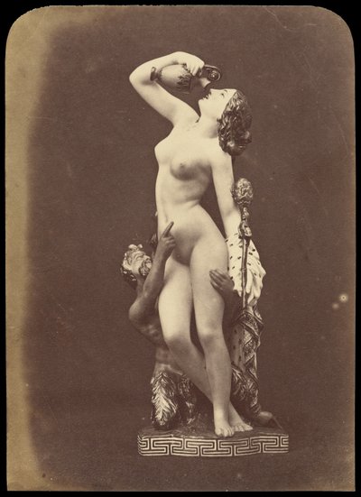 [Beeld van vrouw en sater]. door Unknown artist