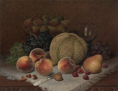 Stilleven met meloen door Unknown artist