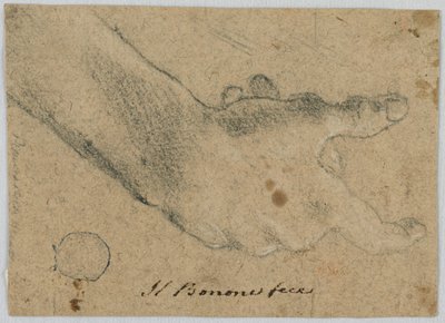 Studie: Een rechterhand door Unknown artist
