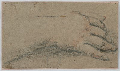 Studie: De rechterhand van een vrouw door Unknown artist