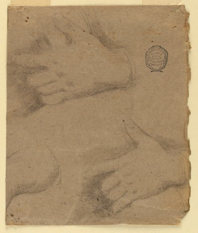 Studie: Drie linkerhanden door Unknown artist