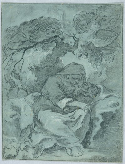Studie voor St. Paulus de kluizenaar door Unknown artist
