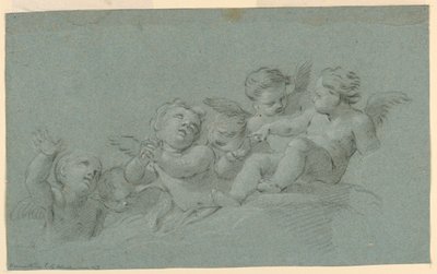 Studie van engelen door Unknown artist
