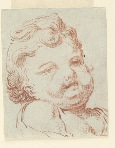 Studie van kinderhoofd door Unknown artist