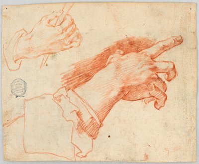 Studie van gebarende handen door Unknown artist