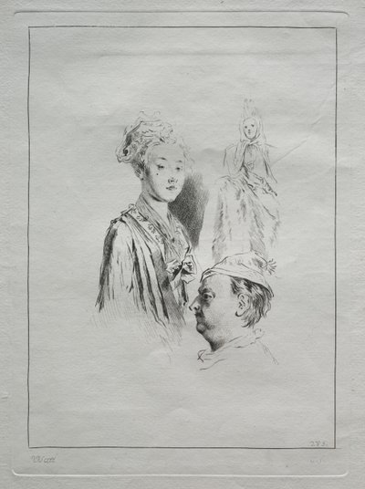 Studie van hoofden door Unknown artist