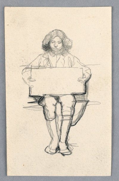 Studie van een Jonge Jongen door Unknown artist