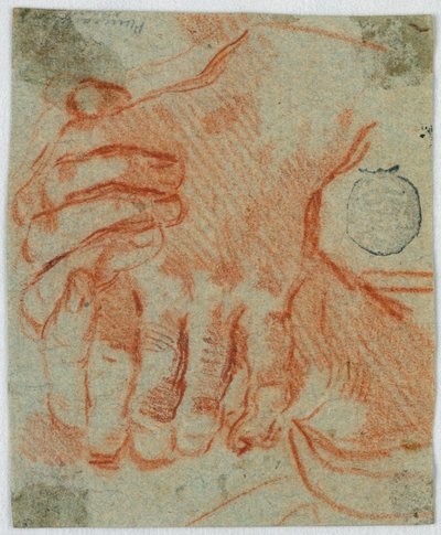 Studie van de gesloten handen van een vrouw door Unknown artist