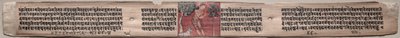 Sudhana en een buffel: Folio 115 (recto), uit een Gandavyuha-soetra (Schrift van de Opperste Array) door Unknown artist