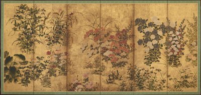 Zomer- en herfstbloemen door Unknown artist