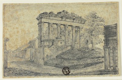 Tempel van Concord aan de voet van Campidoglio door Unknown artist
