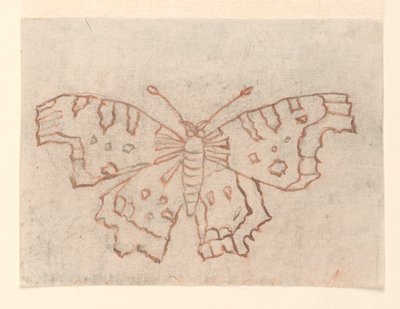 Textielontwerp: Een Vlinder door Unknown artist