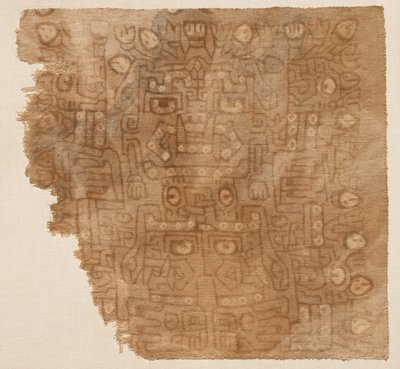 Textiel fragment met katoengodin door Unknown artist