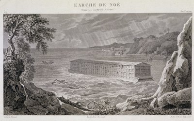 De Ark van Noach onder de zondvloed - gravure door Fortier en Bovinet door Unknown artist