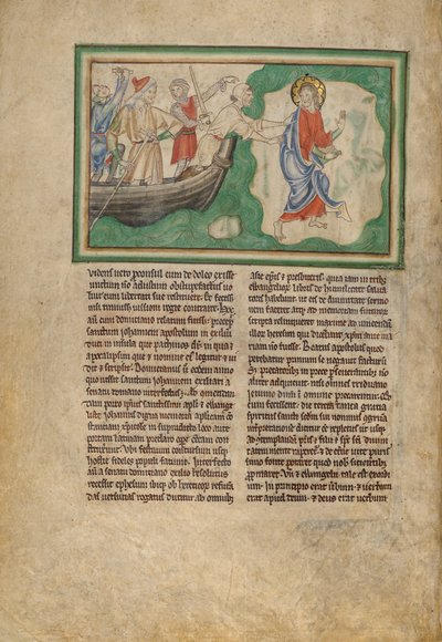 De aankomst van Johannes op Patmos door Unknown artist