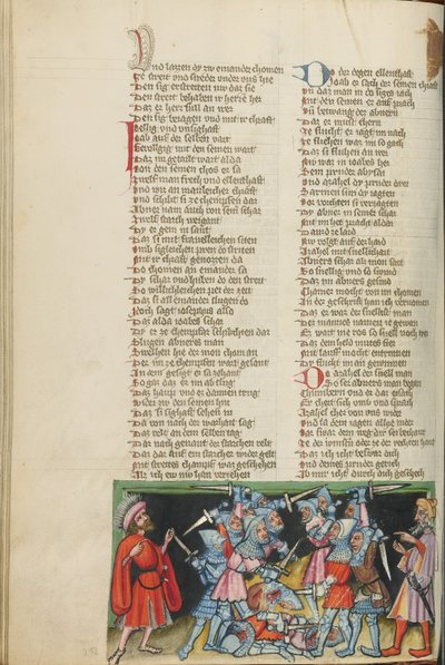 De strijd tussen de mannen van Abner en Joab door Unknown artist