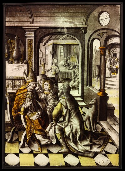 De geboorte en naamgeving van Johannes de Doper door Unknown artist