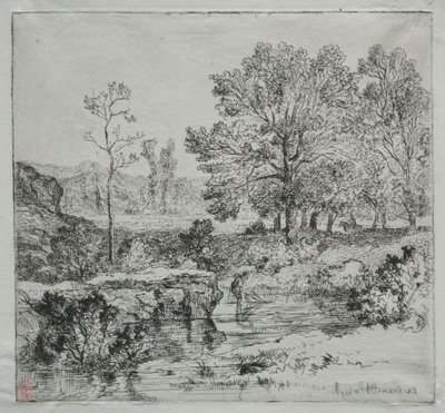 De rand van het bos. De garnalenvisser door Unknown artist