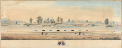 De Eton Boot op het Jaagpad van de Theems: Windsor Castle op de Achtergrond door Unknown artist