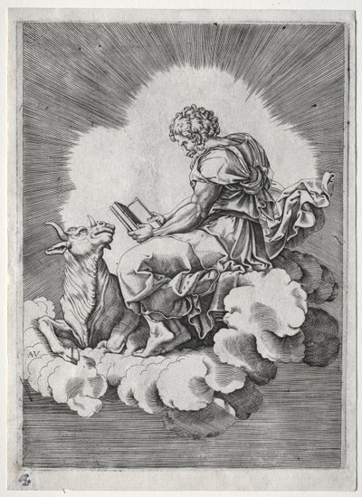 De vier evangelisten: St. Lucas door Unknown artist