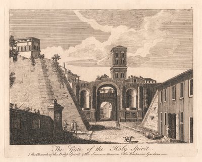 De Poort van de Heilige Geest: 1. de Kerk van de Heilige Geest 2. het Zomerhuis in de Barbarini Tuinen door Unknown artist