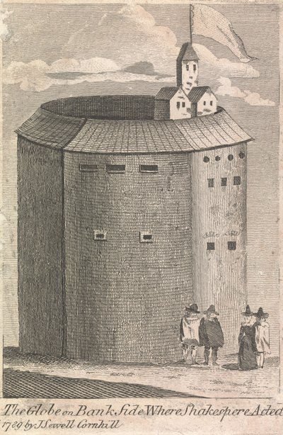 De Globe aan de Bank Side waar Shakespeare Optrad door Unknown artist