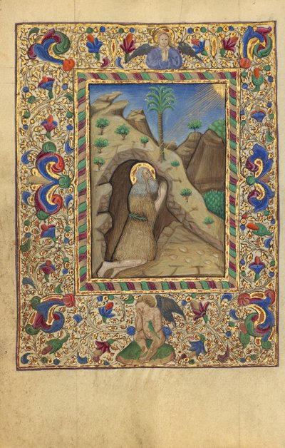 De kluizenaar Honofrius in gebed door Unknown artist