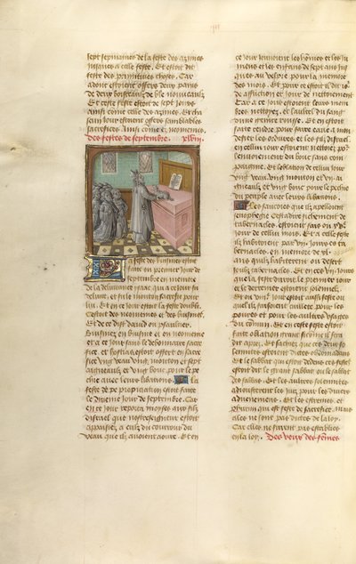 De hogepriester die een lam offert door Unknown artist
