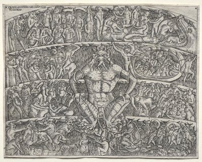 De Hel volgens Dante, naar de Fresco in het Campo Santo in Pisa door Unknown artist