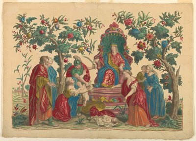 Het oordeel van Salomo door Unknown artist
