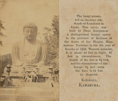 [De Kamakura Boeddha]. door Unknown artist