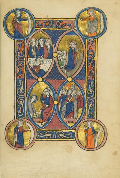 Het Laatste Avondmaal; Christus wast de voeten van de apostelen; De lijdensweg in de hof; Het verraad van Christus door Unknown artist