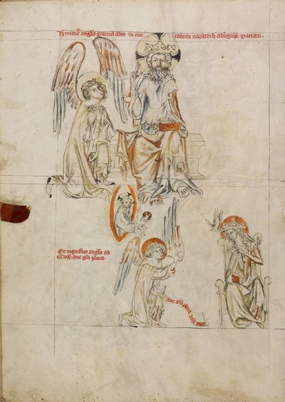 De Heer die Gabriël uitzendt; De Aankondiging door Unknown artist