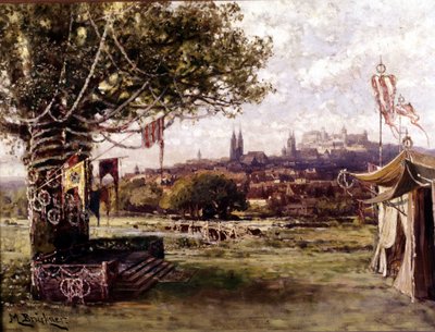 De Meistersinger von Nürnberg, opera gecreëerd door Richard Wagner: scenografie door Bruckner. Wagner Museum Bayreuth. door Unknown artist
