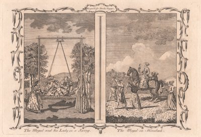 De Mogol en zijn Dame in een Schommel / De Mogol te Paard door Unknown artist