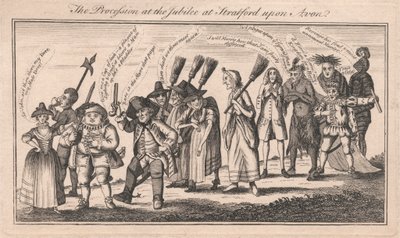 De processie bij het jubileum in Stratford upon Avon door Unknown artist