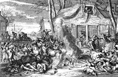 Het woeden van de Fransen in Holland door Unknown artist