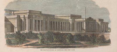 Het treinstation in Cawnpore door Unknown artist