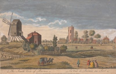 Het zuidelijke uitzicht van Barnes door Unknown artist